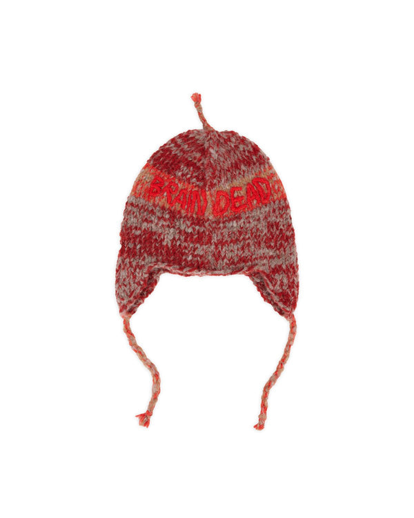 【BRAIN DEAD | ブレインデッド】ALPCA KNIT EAR FLAP BEANIE/アルパカニットイヤーフラップビーニー(RED MULTI) - STREAM【BRAIN DEAD | ブレインデッド】ALPCA KNIT EAR FLAP BEANIE/アルパカニットイヤーフラップビーニー(RED MULTI)STREAMONE SIZE