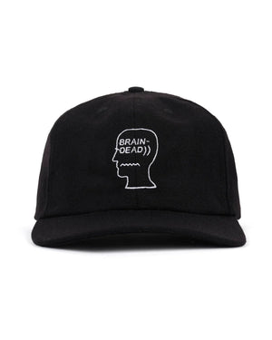 【BRAIN DEAD|ブレインデッド】FLANNEL LOGOHEAD 6 PANEL HAT/フランネルロゴヘッド6パネルハット(BLACK) - STREAM【BRAIN DEAD|ブレインデッド】FLANNEL LOGOHEAD 6 PANEL HAT/フランネルロゴヘッド6パネルハット(BLACK)STREAMBLACKONE SIZE