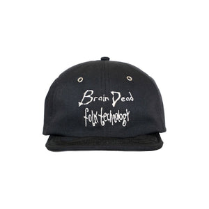 【BRAIN DEAD|ブレインデッド】FOLK TECHNOLOGY WIRE BRIM 6 PANEL HAT/フォークテクノロジーワイヤーブリム6パネルハット(BLACK)