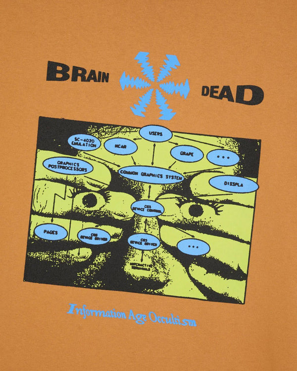 【BRAIN DEAD|ブレインデッド】INFORMATION AGE OCCULTISM T - SHIRT/インフォメーションオカルティズムTシャツ(CUMIN) - STREAM【BRAIN DEAD|ブレインデッド】INFORMATION AGE OCCULTISM T - SHIRT/インフォメーションオカルティズムTシャツ(CUMIN)STREAMM