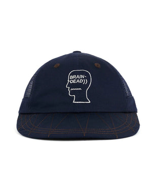 【BRAIN DEAD|ブレインデッド】LOGOHEAD LONG BRIM/ロゴヘッドロングブリム(NAVY) - STREAM【BRAIN DEAD|ブレインデッド】LOGOHEAD LONG BRIM/ロゴヘッドロングブリム(NAVY)STREAMONE SIZE
