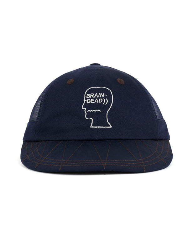 【BRAIN DEAD|ブレインデッド】LOGOHEAD LONG BRIM/ロゴヘッドロングブリム(NAVY) - STREAM【BRAIN DEAD|ブレインデッド】LOGOHEAD LONG BRIM/ロゴヘッドロングブリム(NAVY)STREAMONE SIZE