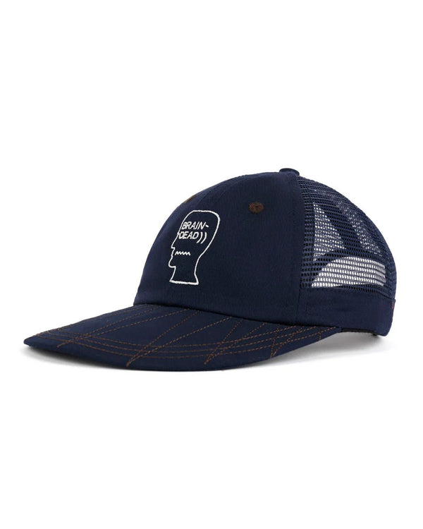 【BRAIN DEAD|ブレインデッド】LOGOHEAD LONG BRIM/ロゴヘッドロングブリム(NAVY) - STREAM【BRAIN DEAD|ブレインデッド】LOGOHEAD LONG BRIM/ロゴヘッドロングブリム(NAVY)STREAMONE SIZE