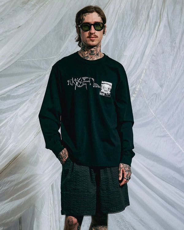 【BRAIN DEAD|ブレインデッド】MULTI VISION L/S SHIRT/マルチビジョンL/Sシャツ(BLACK) - STREAM【BRAIN DEAD|ブレインデッド】MULTI VISION L/S SHIRT/マルチビジョンL/Sシャツ(BLACK)STREAMBLACKM