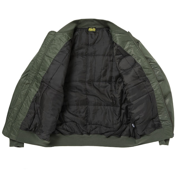 【PORKCHOP GARAGE SUPPLY|ポークチョップ ガレージ サプライ】FIRE UP MA-1 JACKET/ファイヤー アップ MA-1 JACKET(OLIVE)