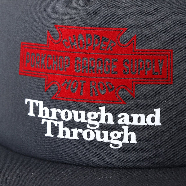 【PORKCHOP GARAGE SUPPLY|ポークチョップ ガレージ サプライ】THROUGH AND THROUGH CAP(BLACK,CHACOAL,MAROON)