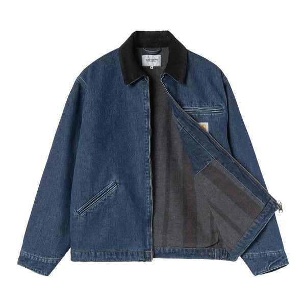 【CARHARTT WIP|カーハートWIP】OG DETROIT JACKET/OG デトロイトじゃジェット(BLUE/BLACK STONE WASHED) 正規取扱店舗 公式オンライン通販 島根 松江 26FW 定番 人気 ジャケット 