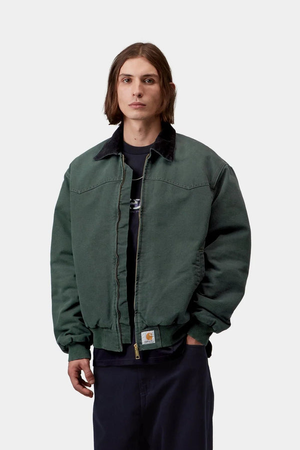【CARHARTT WIP|カーハートWIP】OG SANTA FE JACKET/OG サンタフェジャケット(BLACK/BLACK STONE CANVAS , RAVEN/BLACK STONE CANVAS) 正規取扱店舗 公式オンライン通販 島根 松江 26FW 復刻 ワークウェア 