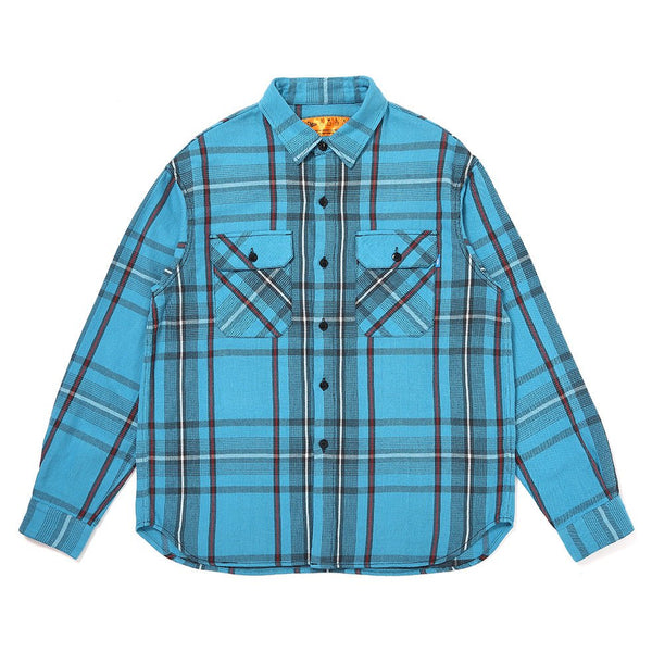 【CHALLENGER|チャレンジャー】CLASSIC PLAID SHIRT /クラッシックプレイドシャツ(TURQUOISE, GREEN)