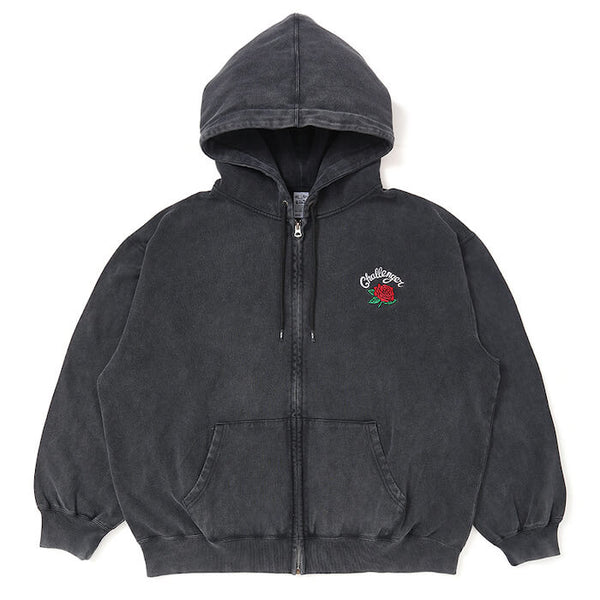 【CHALLENGER|チャレンジャー】ROSE ZIP HOODIE/ローズジップフーディー(BLACK, GRAY) - STREAM【CHALLENGER|チャレンジャー】ROSE ZIP HOODIE/ローズジップフーディー(BLACK, GRAY)STREAMBLACKM