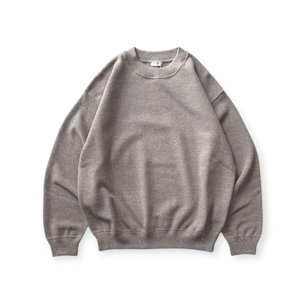 【CREPUSCULE|クレプスキュール】COTTON WOOL MOSS STITCH P/O/コットンウールモスステッチプルオーバー(BLACK , GRAY , CHARCOAL)