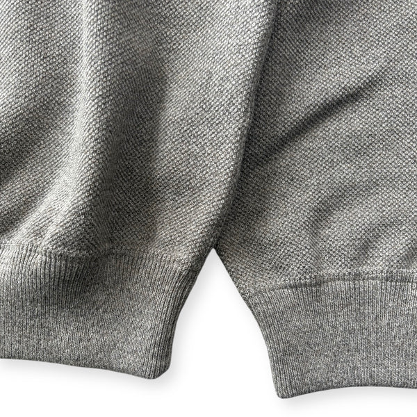 【CREPUSCULE|クレプスキュール】COTTON WOOL MOSS STITCH P/O/コットンウールモスステッチプルオーバー(BLACK , GRAY , CHARCOAL)