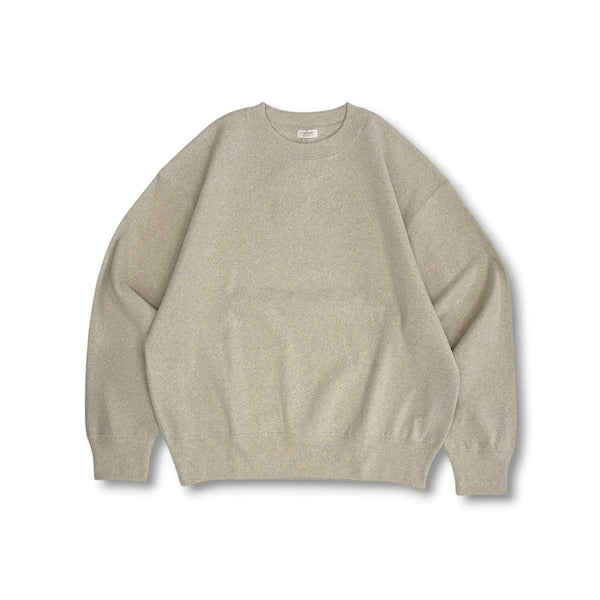 【CREPUSCULE|クレプスキュール】CO RIB SWEAT P/O/コットンリブ スウェット プルオーバー(OATMEAL , GRAY) 正規取扱店舗 公式オンライン通販 島根 松江 