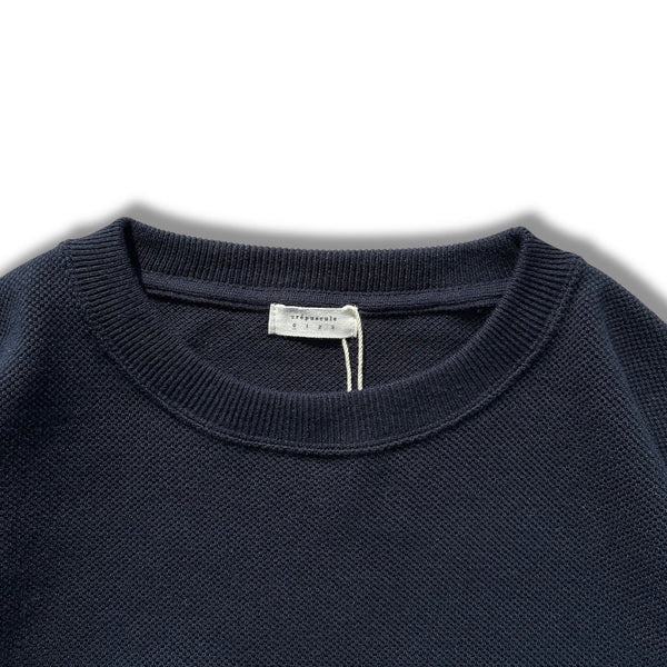 【CREPUSCULE|クレプスキュール】COTTON RAYON MOSS STITCH P/O/コットンレーヨンモスステッチプルオーバー(D.GREEN , NAVY , BLACK) - STREAM【CREPUSCULE|クレプスキュール】COTTON RAYON MOSS STITCH P/O/コットンレーヨンモスステッチプルオーバー(D.GREEN , NAVY , BLACK)STREAMNAVY0(S)