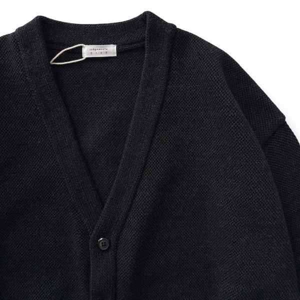 【CREPUSCULE|クレプスキュール】COTTON WOOL MOSS STITCH CARDIGAN/コットンウール モスステッチ カーディガン(BLACK , BLUE GRAY) - STREAM【CREPUSCULE|クレプスキュール】COTTON WOOL MOSS STITCH CARDIGAN/コットンウール モスステッチ カーディガン(BLACK , BLUE GRAY)STREAMBLUE GRAY0
