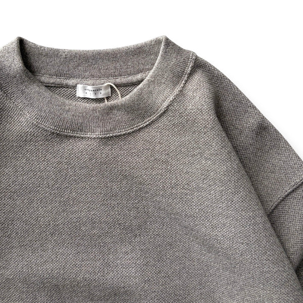 【CREPUSCULE|クレプスキュール】COTTON WOOL MOSS STITCH P/O/コットンウールモスステッチプルオーバー(BLACK , GRAY , CHARCOAL) - STREAM【CREPUSCULE|クレプスキュール】COTTON WOOL MOSS STITCH P/O/コットンウールモスステッチプルオーバー(BLACK , GRAY , CHARCOAL)STREAMCHARCOAL1