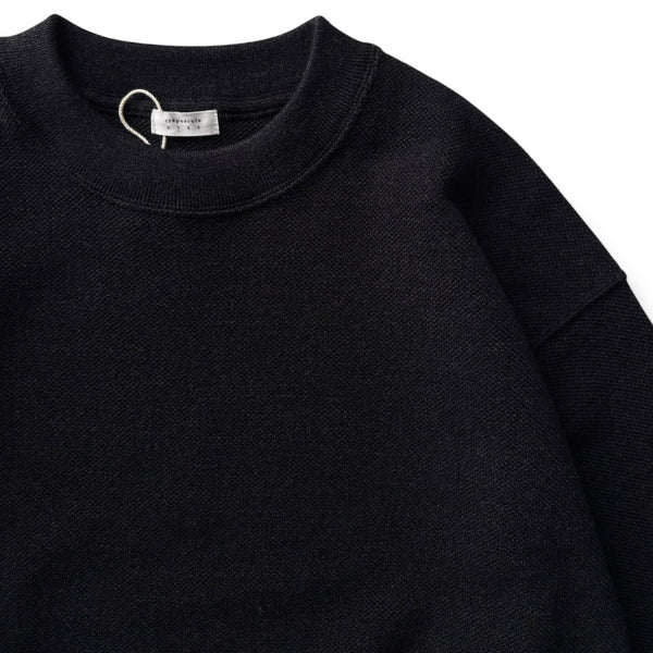 【CREPUSCULE|クレプスキュール】COTTON WOOL MOSS STITCH P/O/コットンウールモスステッチプルオーバー(BLACK , GRAY , CHARCOAL) - STREAM【CREPUSCULE|クレプスキュール】COTTON WOOL MOSS STITCH P/O/コットンウールモスステッチプルオーバー(BLACK , GRAY , CHARCOAL)STREAMCHARCOAL1
