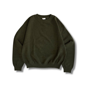 【CREPUSCULE|クレプスキュール】COTTON WOOL MOSS STITCH P/O(KHAKI , NAVY , BROWN , BLACK) 正規取扱店舗 公式オンライン通販 島根 松江 コットンニット 26FW