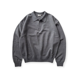 【CREPUSCULE|クレプスキュール】COTTON WOOL MOSS STITCH SKIPPER/コットンウール モスステッチ スキッパー(BLUE GRAY , BURGUNDY , CHARCOAL) - STREAM【CREPUSCULE|クレプスキュール】COTTON WOOL MOSS STITCH SKIPPER/コットンウール モスステッチ スキッパー(BLUE GRAY , BURGUNDY , CHARCOAL)STREAMBLUE GRAY0