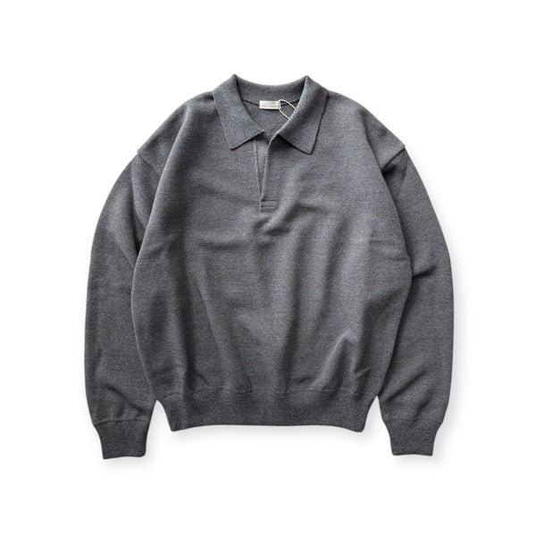 【CREPUSCULE|クレプスキュール】COTTON WOOL MOSS STITCH SKIPPER/コットンウール モスステッチ スキッパー(BLUE GRAY , BURGUNDY , CHARCOAL) - STREAM【CREPUSCULE|クレプスキュール】COTTON WOOL MOSS STITCH SKIPPER/コットンウール モスステッチ スキッパー(BLUE GRAY , BURGUNDY , CHARCOAL)STREAMBLUE GRAY0