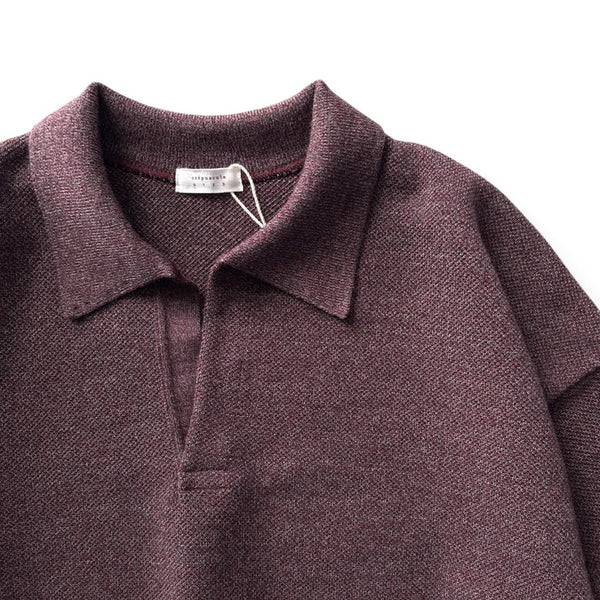 【CREPUSCULE|クレプスキュール】COTTON WOOL MOSS STITCH SKIPPER/コットンウール モスステッチ スキッパー(BLUE GRAY , BURGUNDY , CHARCOAL) - STREAM【CREPUSCULE|クレプスキュール】COTTON WOOL MOSS STITCH SKIPPER/コットンウール モスステッチ スキッパー(BLUE GRAY , BURGUNDY , CHARCOAL)STREAMBURGUNDY0