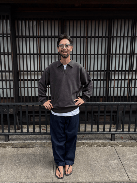 【CREPUSCULE|クレプスキュール】COTTON WOOL MOSS STITCH SKIPPER/コットンウール モスステッチ スキッパー(BLUE GRAY , BURGUNDY , CHARCOAL) - STREAM【CREPUSCULE|クレプスキュール】COTTON WOOL MOSS STITCH SKIPPER/コットンウール モスステッチ スキッパー(BLUE GRAY , BURGUNDY , CHARCOAL)STREAMCHARCOAL0