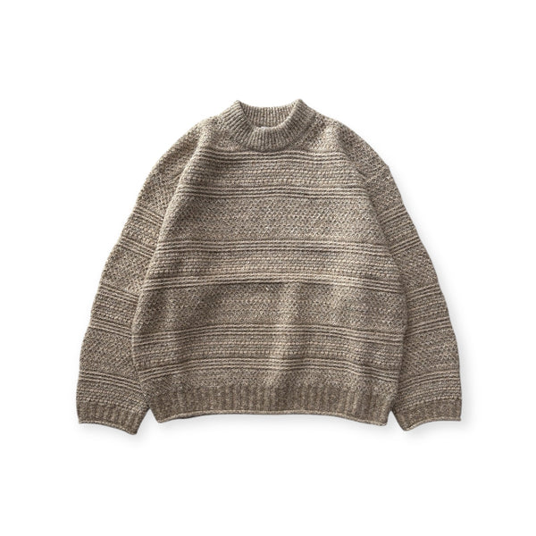 【CREPUSCULE|クレプスキュール】MULTI BORDER MIX P/O/マルチボーダーミックスプルオーバー(BEIGE , BROWN , NAVY)) - STREAM【CREPUSCULE|クレプスキュール】MULTI BORDER MIX P/O/マルチボーダーミックスプルオーバー(BEIGE , BROWN , NAVY))STREAMBEIGE0