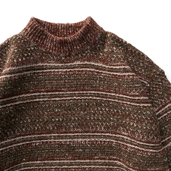 【CREPUSCULE|クレプスキュール】MULTI BORDER MIX P/O/マルチボーダーミックスプルオーバー(BEIGE , BROWN , NAVY)) - STREAM【CREPUSCULE|クレプスキュール】MULTI BORDER MIX P/O/マルチボーダーミックスプルオーバー(BEIGE , BROWN , NAVY))STREAMBROWN0