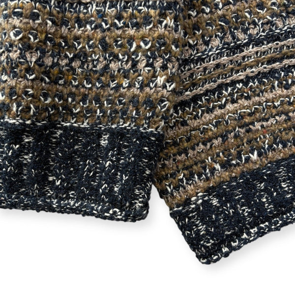 【CREPUSCULE|クレプスキュール】MULTI BORDER MIX P/O/マルチボーダーミックスプルオーバー(BEIGE , BROWN , NAVY)) - STREAM【CREPUSCULE|クレプスキュール】MULTI BORDER MIX P/O/マルチボーダーミックスプルオーバー(BEIGE , BROWN , NAVY))STREAMNAVY0