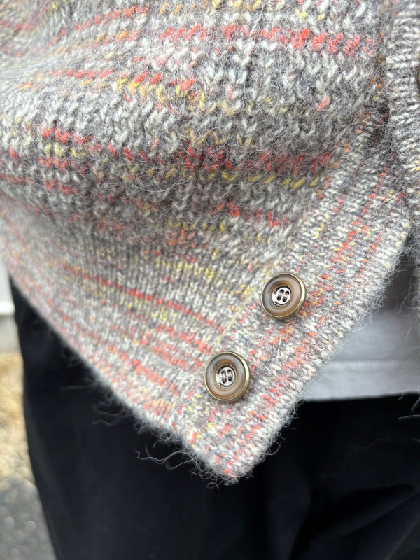 【CREPUSCULE|クレプスキュール】RIB PATTERN KNIT JACKET/リブパターンニットジャケット(GREY×ORANGE) - STREAM【CREPUSCULE|クレプスキュール】RIB PATTERN KNIT JACKET/リブパターンニットジャケット(GREY×ORANGE)STREAMGREYxORANGE1