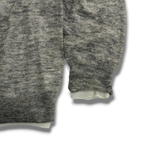【CREPUSCULE|クレプスキュール】W/G MOHAIR REVERSIBLE P/O(GRAY/L.GRAY , BLACK/GRAY) 正規取扱店舗 公式オンライン通販 島根 松江 モヘアセーター モヘアニット リバーシブル
