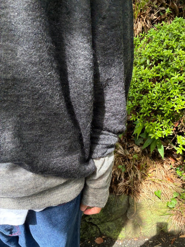 【CREPUSCULE|クレプスキュール】W/G MOHAIR REVERSIBLE P/O(BLACK/GRAY , GRAY/L.GRAY)