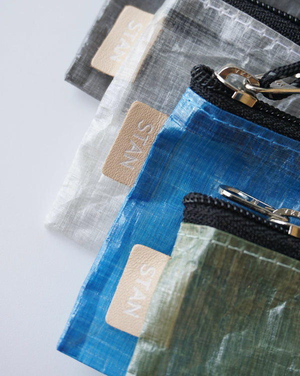 【STAN | スタン】DCF TINY ZIP PURSE/DCF タイニージップパース(WHITE , GREEN , BLUE , BLACK)
