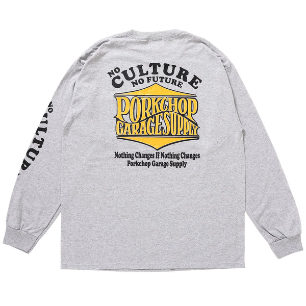 【PORKCHOP GARAGE SUPPLY|ポークチョップ ガレージ サプライ】WAVE LOGO L/S TEE/ウェーブロゴL/S TEE(GRAY,NAVY,BLACK)