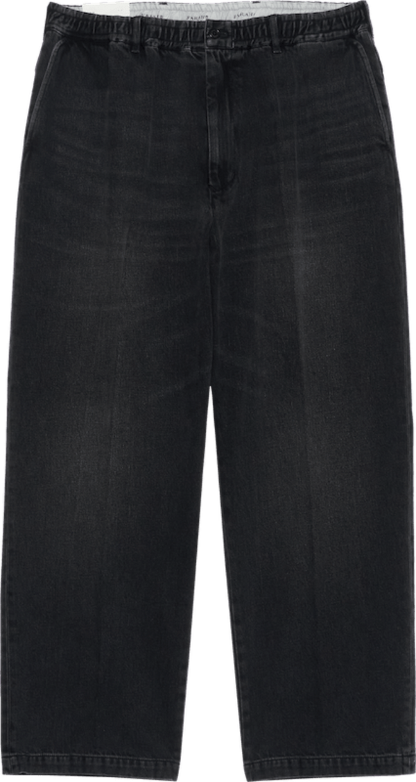 【FARAH|ファーラー】EASY WIDE TAPERED SLACKS/イージーワイドテーパードスラックス(ONE WASH , BLACK VINTAGE)