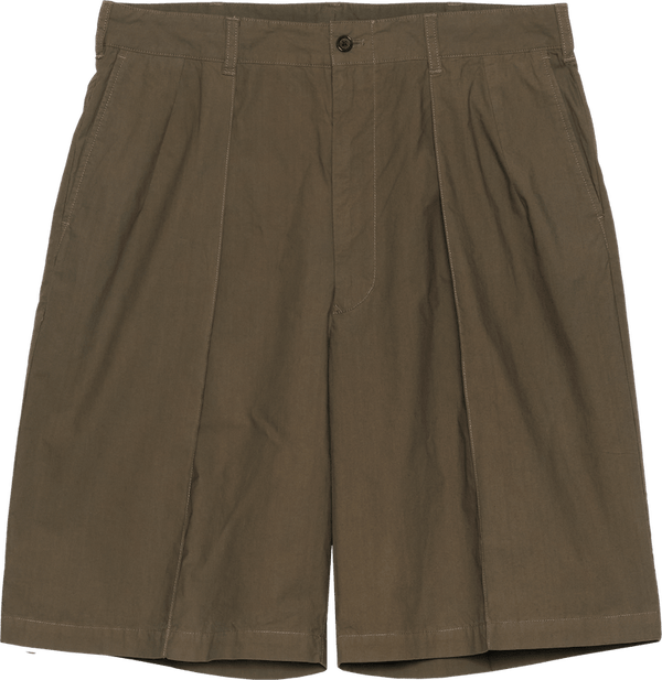 【FARAH|ファーラー】GARMENT DYE PIN TUCK WIDE SHORT/ガーメントダイピンタックワイドショーツ(BROWN , LIGHT GREY , LIGHT SAGE)