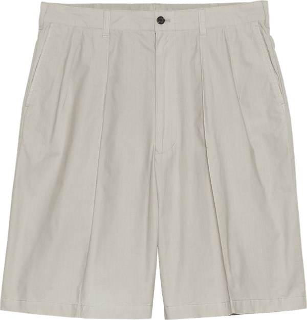 【FARAH|ファーラー】GARMENT DYE PIN TUCK WIDE SHORT/ガーメントダイピンタックワイドショーツ(BROWN , LIGHT GREY , LIGHT SAGE)