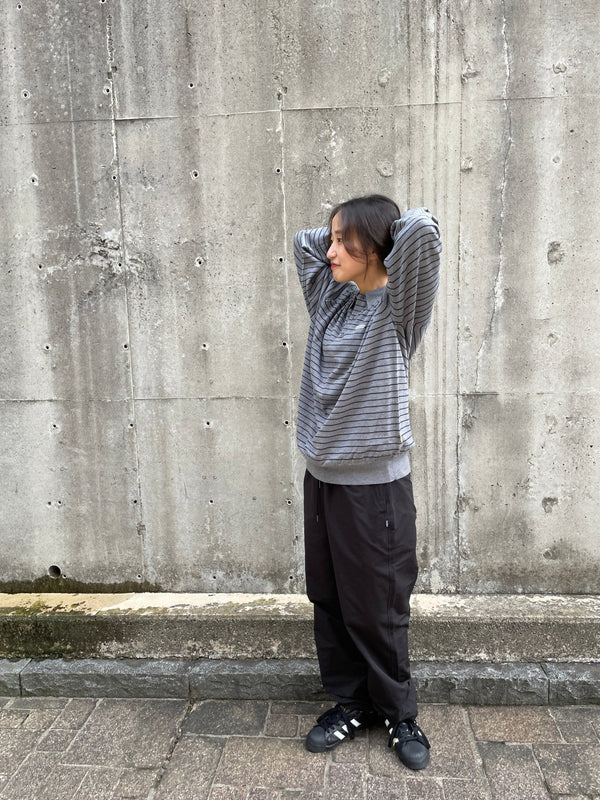 【FARAH|ファーラー】HIGH GAUGE STRIPED POLO SHIRT/ハイゲージストライプドポロシャツ(GREY) - STREAM【FARAH|ファーラー】HIGH GAUGE STRIPED POLO SHIRT/ハイゲージストライプドポロシャツ(GREY)STREAMM