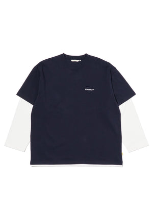 【FARAH|ファーラー】LAYERED L/S TEE/レイヤードL/Sティー(NAVY) - STREAM【FARAH|ファーラー】LAYERED L/S TEE/レイヤードL/Sティー(NAVY)STREAMM