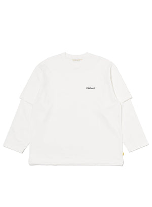 【FARAH|ファーラー】LAYERED L/S TEE/レイヤードL/Sティー(WHITE) - STREAM【FARAH|ファーラー】LAYERED L/S TEE/レイヤードL/Sティー(WHITE)STREAMM