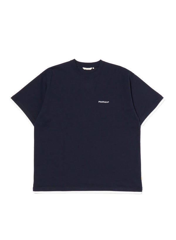 【FARAH|ファーラー】LAYERED S/S TEE/レイヤードS/Sティー(NAVY) - STREAM【FARAH|ファーラー】LAYERED S/S TEE/レイヤードS/Sティー(NAVY)STREAMM