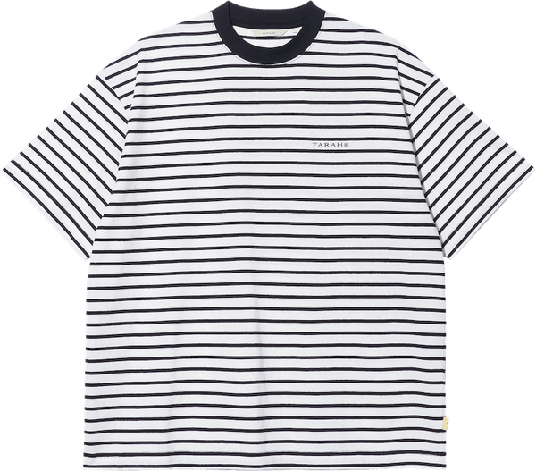 【FARAH|ファーラー】MEDIUM STRIPED CREWNECK S/S TEE/ミディアムストライプ クルーネックS/Sティー(WHITE , OLIVE) - STREAM【FARAH|ファーラー】MEDIUM STRIPED CREWNECK S/S TEE/ミディアムストライプ クルーネックS/Sティー(WHITE , OLIVE)STREAMWHITES