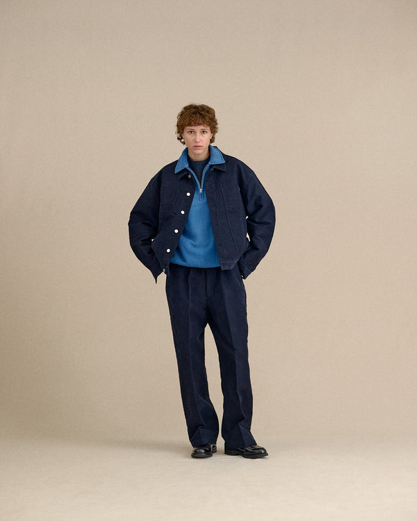 【FARAH|ファーラー】VINTAGE HALF ZIP SWEATSHIRT/ヴィンテージハーフジップスウェットシャツ(HEATHER GREY , FADED BLUE , FADED BLACK) - STREAM【FARAH|ファーラー】VINTAGE HALF ZIP SWEATSHIRT/ヴィンテージハーフジップスウェットシャツ(HEATHER GREY , FADED BLUE , FADED BLACK)STREAMFADED BLACKM