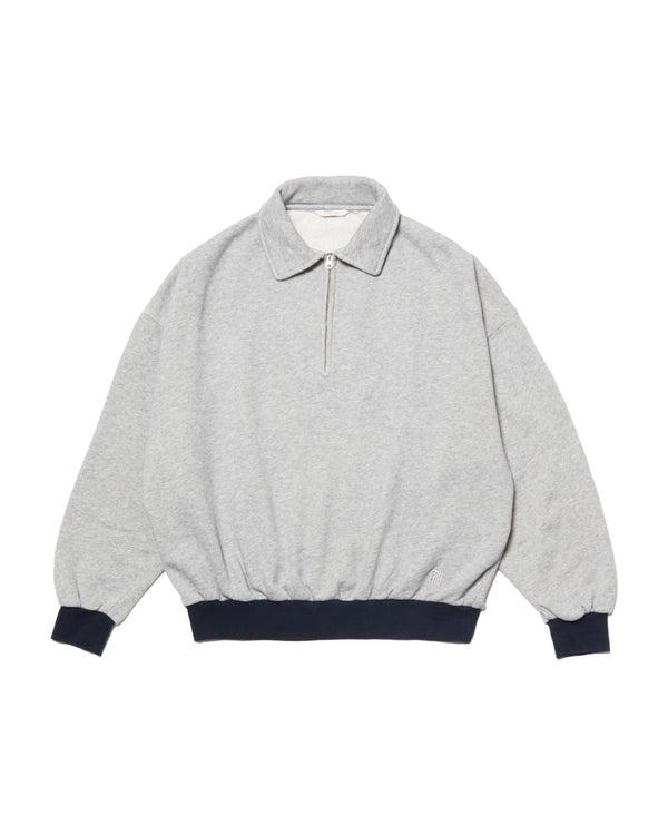 【FARAH|ファーラー】VINTAGE HALF ZIP SWEATSHIRT/ヴィンテージハーフジップスウェットシャツ(HEATHER GREY , FADED BLUE , FADED BLACK) - STREAM【FARAH|ファーラー】VINTAGE HALF ZIP SWEATSHIRT/ヴィンテージハーフジップスウェットシャツ(HEATHER GREY , FADED BLUE , FADED BLACK)STREAMHEATHER GREYM