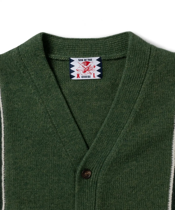 FRINGE KNIT CARDIGAN/フリンジ ニットカーディガン(GREEN)