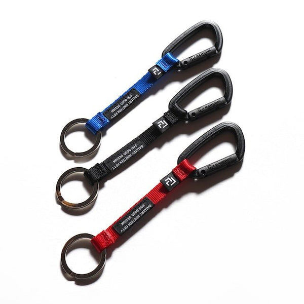 【GALLERY 1950|ギャラリー 1950】RAMIDUS x G1950 CARABINER KEY CHAIN(BLACK,BLUE,RED) - STREAM【GALLERY 1950|ギャラリー 1950】RAMIDUS x G1950 CARABINER KEY CHAIN(BLACK,BLUE,RED)STREAMBLACK