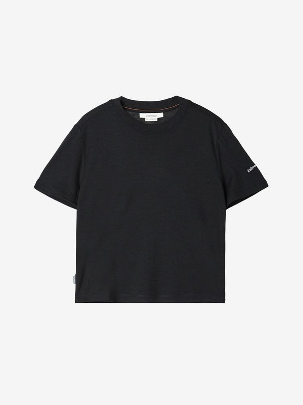 【ICE BREAKER|アイスブレーカー】W'S MERINO 150 S/S CROP TEE/ウィメンズ メリノ 150 テックライトショートスリーブ クロップティー(K ブラック)