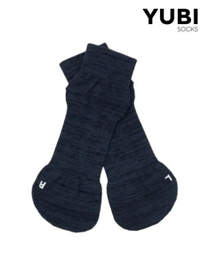 【YUBI SOCKS|ユビ ソックス】NATURAL SHAPE QUARTER CREW AXIO WOOL/ナチュラルシャープクォータークルーアクシオウール(BLACK)