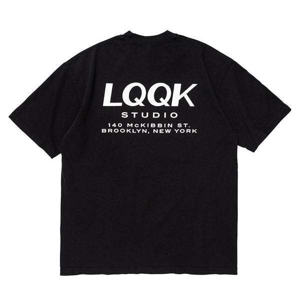 【LQQK STUDIO | ルックスタジオ】LQQK SHOP SHIRT S/S TEE/ルックショップ SS Tシャツ(BLACK) - STREAM【LQQK STUDIO | ルックスタジオ】LQQK SHOP SHIRT S/S TEE/ルックショップ SS Tシャツ(BLACK)STREAMS