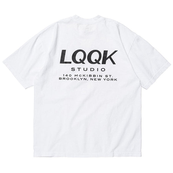 【LQQK STUDIO | ルックスタジオ】LQQK SHOP SHIRT S/S TEE/ルック ショップ SS Tシャツ(WHITE) - STREAM【LQQK STUDIO | ルックスタジオ】LQQK SHOP SHIRT S/S TEE/ルック ショップ SS Tシャツ(WHITE)STREAMS